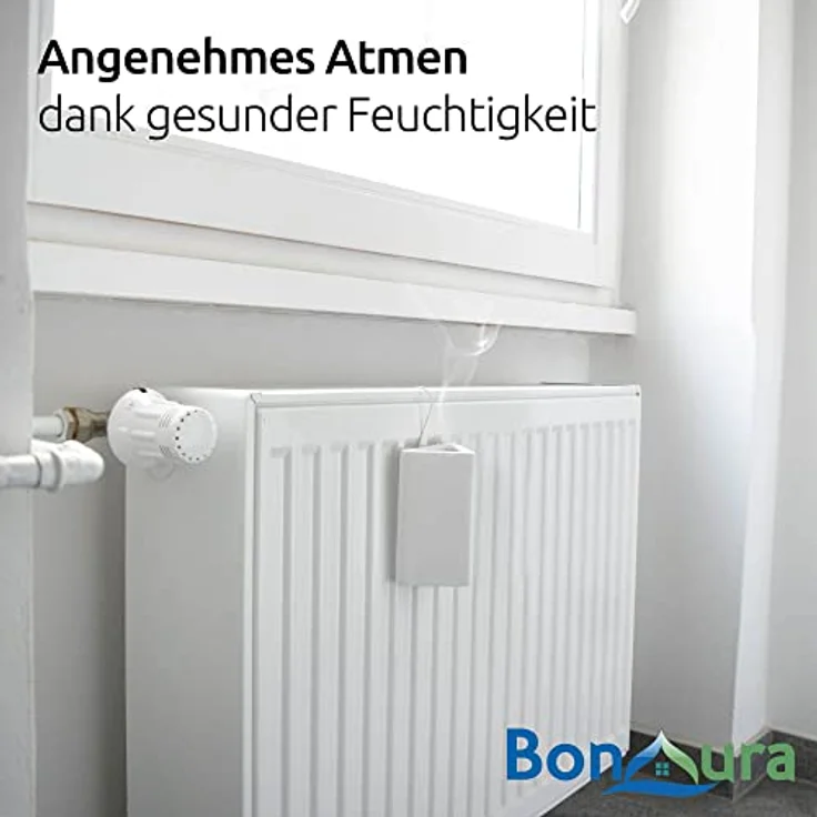 BonAura 4er Set Luftbefeuchter aus Keramik für Heizkörper mit Haken inkl. Duftöl (Zitrusfrüchte) – Bild 2