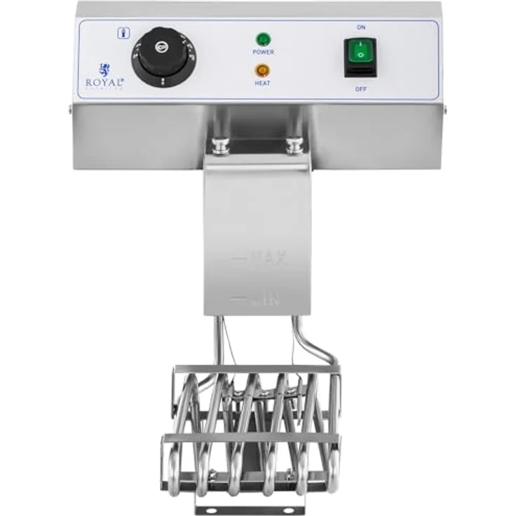 Royal Catering Elektro-Fritteuse RF 10EH 1, mit Fett, 10 Liter Fassungsvermögen, 3000 Watt, silber, Edelstahl – Bild 3