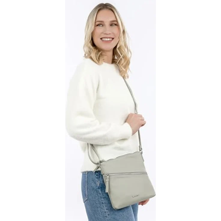 Tamaris Umhängetasche TAS Alessia, für Damen, Kunstleder in Echtleder-Optik, Uni-Design mit Emblem – Bild 3