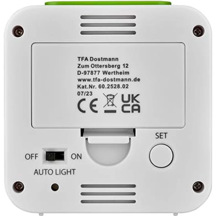 TFA Dostmann Funkwecker Bingo TFA 60.2528 digitaler Reisewecker, mit Funkuhr, 2 Weckalarmen und automatischer Hintergrundbeleuchtung, schwarz – Bild 5