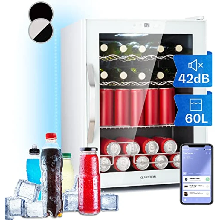 Klarstein Kühlschrank HEA-Coachella 60-wh - 60 Liter, WiFi-Funktion, Balanced Light Concept, Glastür
 – Bild 2