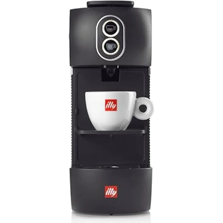Illy Easy Kaffeemaschine mit Pads 1 L, Pad-Kaffeemaschine, Schwarz