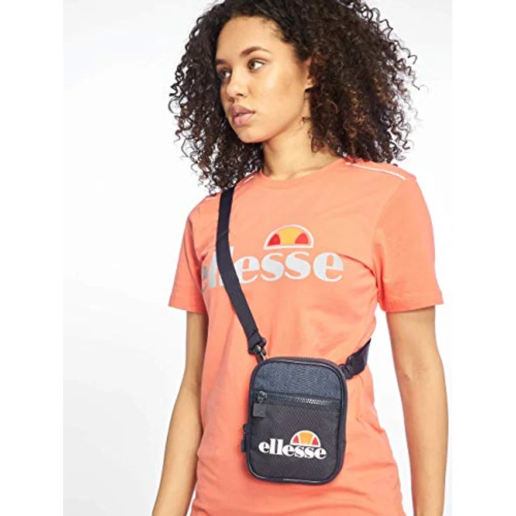 Ellesse Templeton Small Item Bag, robuste Umhängetasche mit abnehmbaren und verstellbaren Schulterriemen, schwarz – Bild 2