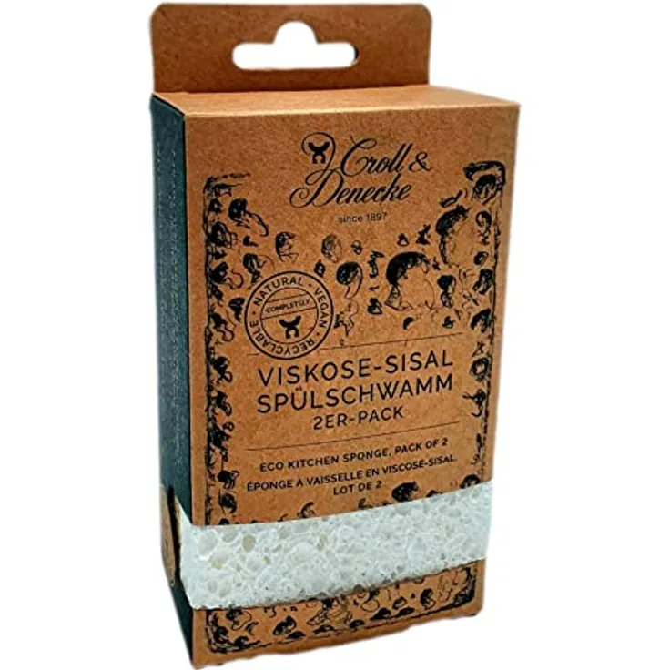 Viskose-Sisal Spülschwamm, 2er Pack