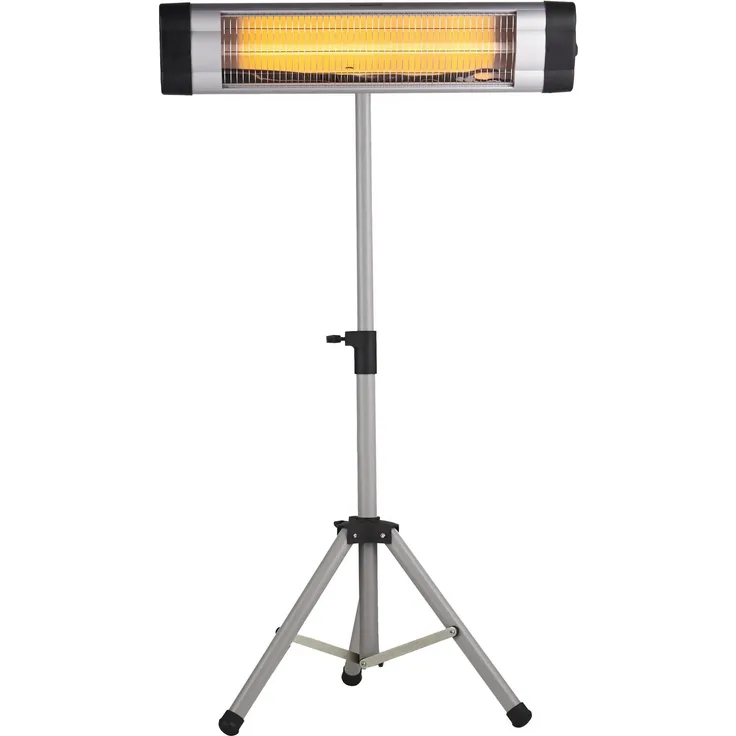 Purline Halogen-Heizgerät 3000W Heaty EXC 30, für Innen- und Außenbereich, vertikales Design, spritzwassergeschützt, weiß