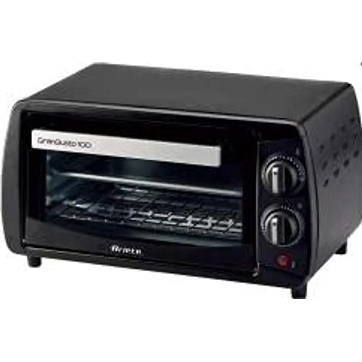 Ariete 980 Minibackofen Gran Gusto 100 mit Timerfunktion, Rostfreier Stahl, 10 liters, Schwarz