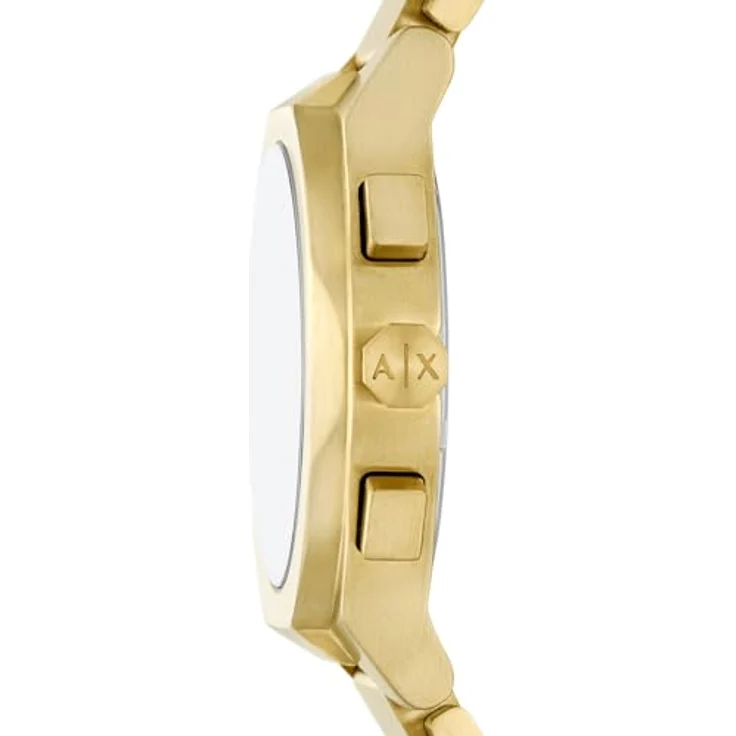 Armani Exchange Herren Analog Quarz Uhr mit Edelstahl Armband AX4180, Goldschwarz, Chronograph-Analoganzeige, wasserdicht bis 50 m – Bild 4