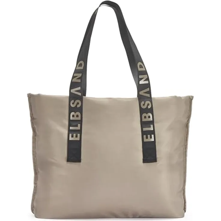 Elbsand Shopper Schultertasche, große Handtasche, Tragetasche, vegan mit Reißverschluss und Innentasche