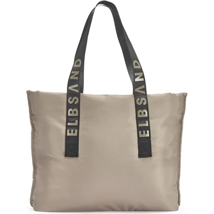 Elbsand Shopper Schultertasche, große Handtasche, Tragetasche, vegan mit Reißverschluss und Innentasche – Bild 1