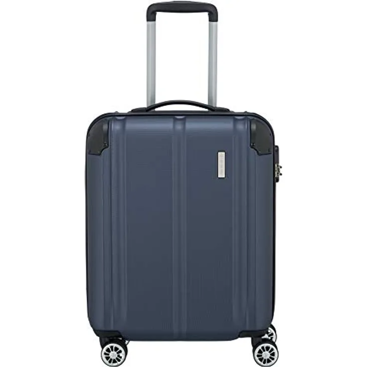 travelite 4-Rad Handgepäck Koffer erfüllt IATA Bordgepäckmaß, Gepäck Serie CITY: Robuster Hartschalen Trolley mit kratzfester Oberfläche, 55 cm, 40 Liter
