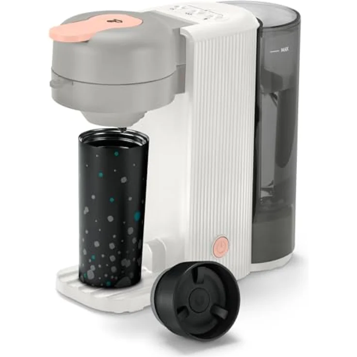 Tchibo Kaffeepadmaschine CALL ME PAD, für 2 Tassen, schnell und leise, automatische Abschaltfunktion, Soft White – Bild 3