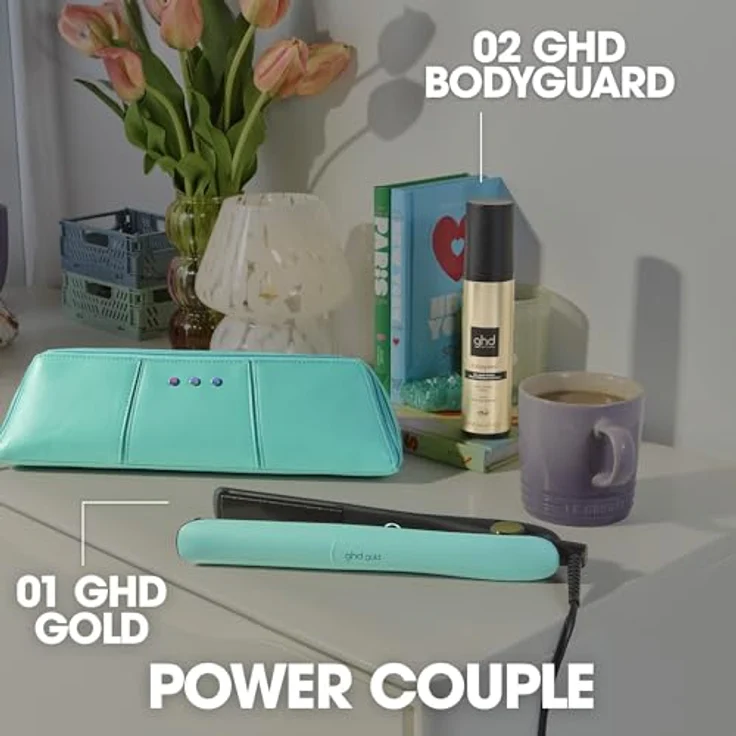 GHD GOLD® Glätteisen, Limited Edition in Mystic Aqua, 26 mm Ultra-Gloss Keramikplatten, HD Motion-Responsive™ Technologie, automatischer Temperaturkontrolle, mit hitzebeständigem Etui – Bild 7