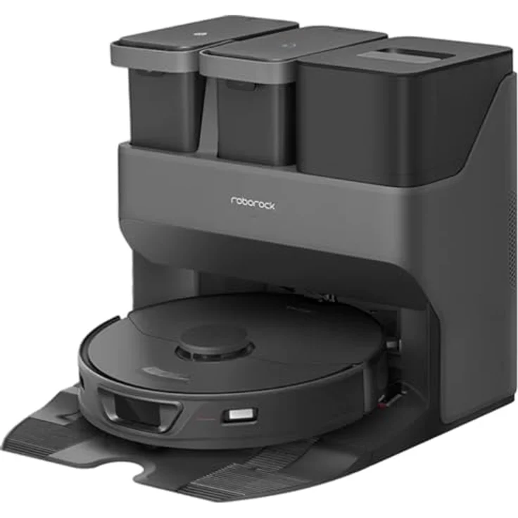 Roborock S7 Max Ultra, Saugwischroboter mit 5500 Pa Saugleistung, selbstentleerender Absaugstation, Ultraschall-Wischsystem, Schwarz-Grau – Bild 3
