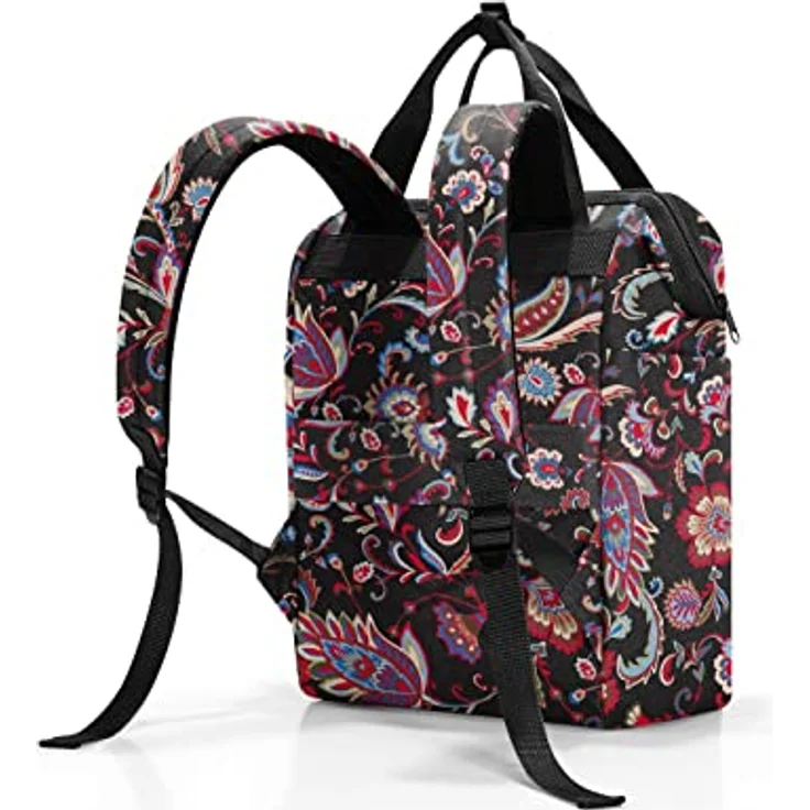 reisenthel Allrounder R Paisley Black – Rucksack und Tragetasche in einem – Mit Stecklasche für Reisetrolleys – Bild 3