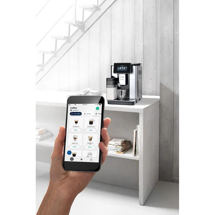 De'Longhi ECAM 610.55.SB PrimaDonna Soul Kaffeevollautomat, silber-schwarz – Bild 6