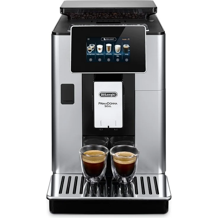 De'Longhi ECAM 610.55.SB PrimaDonna Soul Kaffeevollautomat, silber-schwarz – Bild 2