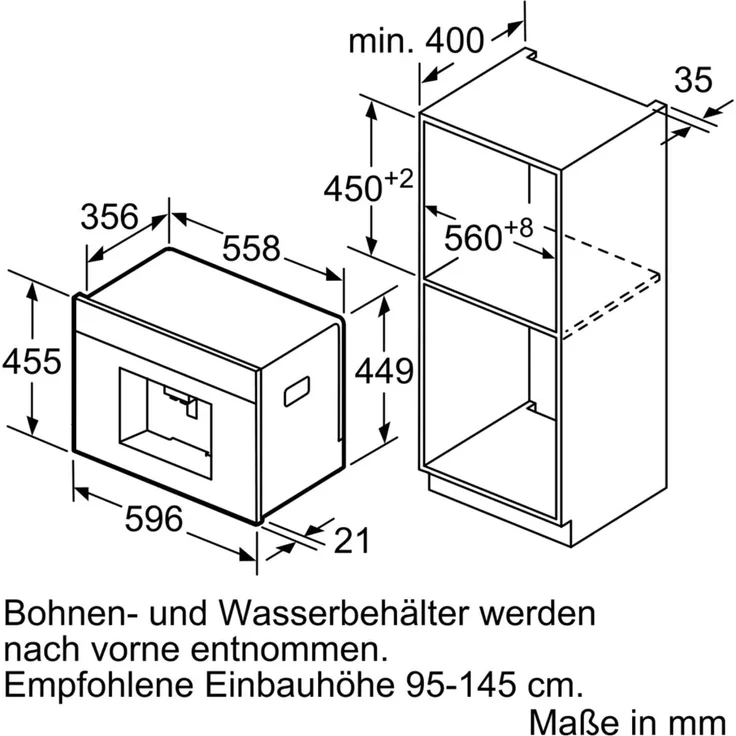 Neff CKS1561N Einbau-Kaffeemaschine aus Edelstahl, SensoFlow System, mit Milchsystem und integriertem Mahlwerk – Bild 8