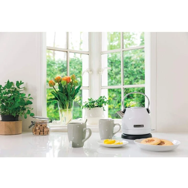 KitchenAid 5KEK1222EWH Edelstahl-Wasserkocher, 2200W, 1,25 L, Abschaltautomatik, Trockengehschutz, Kontrollleuchte, weiß – Bild 5