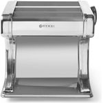 Hendi Pastamaschine, Elektrisch, für die Zubereitung von frischer pasta, Teigroller, Tagliatelle, Fettucine, Breite des Teigs bis zu 140mm, 7 stufig einstellbar 0,2-2,5mm, 258x218xH232mm, Edelstahl