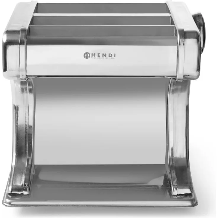 Hendi Pastamaschine, Elektrisch, für die Zubereitung von frischer pasta, Teigroller, Tagliatelle, Fettucine, Breite des Teigs bis zu 140mm, 7 stufig einstellbar 0,2-2,5mm, 258x218xH232mm, Edelstahl