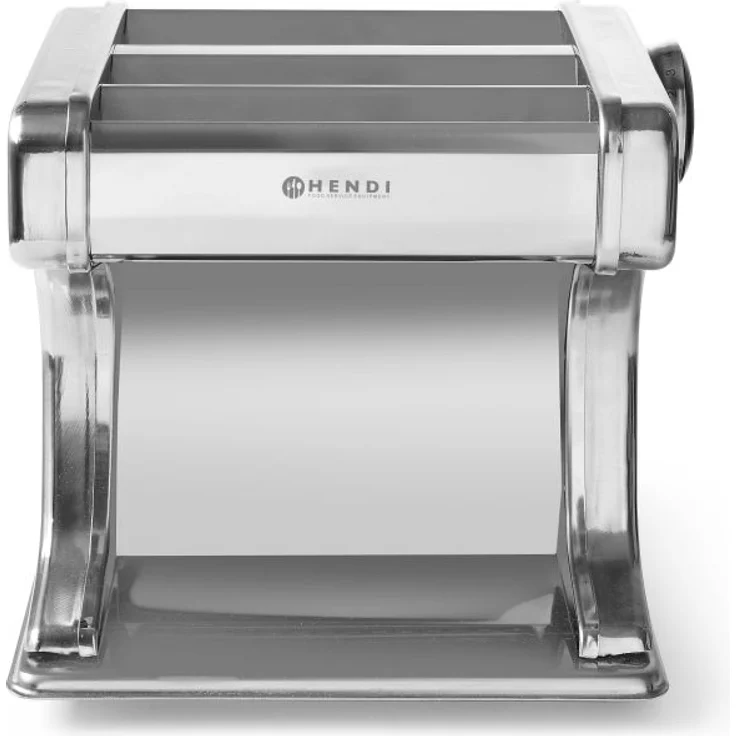 Hendi Pastamaschine, Elektrisch, für die Zubereitung von frischer pasta, Teigroller, Tagliatelle, Fettucine, Breite des Teigs bis zu 140mm, 7 stufig einstellbar 0,2-2,5mm, 258x218xH232mm, Edelstahl – Bild 1