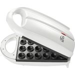 Adler AD 3039 Elektrischer Nussbäcker Zaubernuss Waffeleisen Oreschkis, 1600 Watt, antihaftbeschichtet, Anti-Rutsch-Füße, wärmeisolierter Griff, für 24 Stück, Kunststoff, weiß