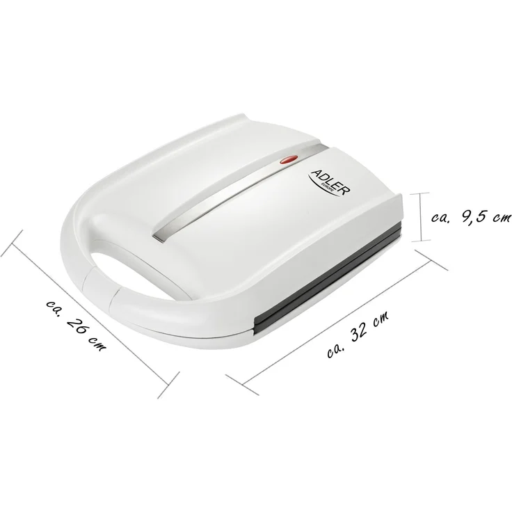 Adler AD 3039 Elektrischer Nussbäcker Zaubernuss Waffeleisen Oreschkis, 1600 Watt, antihaftbeschichtet, Anti-Rutsch-Füße, wärmeisolierter Griff, für 24 Stück, Kunststoff, weiß – Bild 4