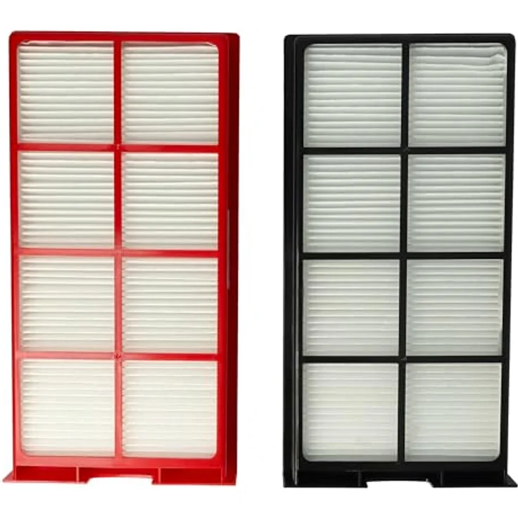 vhbw Filterset kompatibel mit Zehnder ComfoAir 200 Lüftungsgerät - Luftfilter G4 - F7 (2 Stück), 29 x 15 x 5 cm, Weiß - Rot - Schwarz – Bild 2