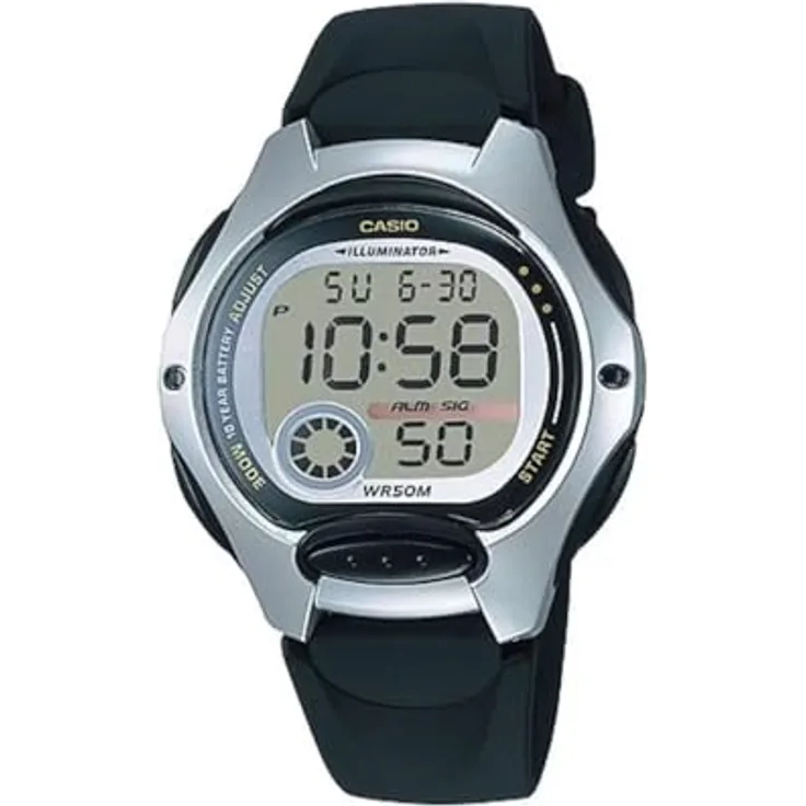 Casio Collection Damen Armbanduhr LW-200-1AVEG, LED Light, Stoppfunktion, Tagesalarm, Kalenderfunktion, zweite Zeitzone