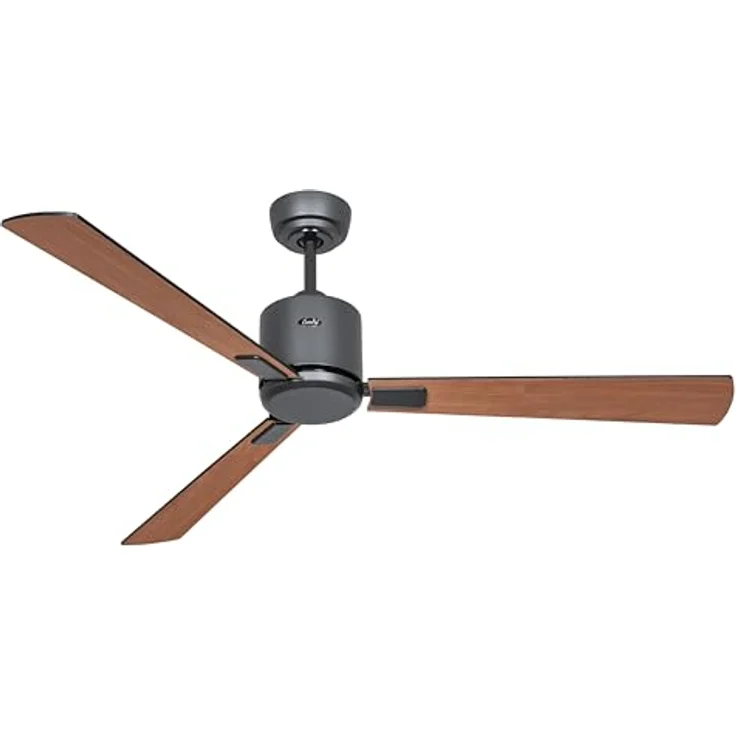 CASAFAN Eco Neo III, Energiespar Deckenventilator mit Fernbedienung, WiFi, 132 cm, basaltgrau, Flügel schwarz/Teak, 6 Geschwindigkeiten, Smart Home kompatibel – Bild 5