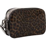 MARCO TOZZI Umhängetasche Damen Schultertasche, Kamerabag Minibag im Leo-Look, Lederimitat, 2 Hauptfächer, verstellbarer abnehmbarer Schulterriemen