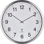 TFA Dostmann XXL Funk-Wanduhr analog, 60.3548.02, 50 cm Durchmesser, Metall-Rahmen, großes Ziffernblatt, weiß, (L) 508 x (B) 65 x (H) 508 mm