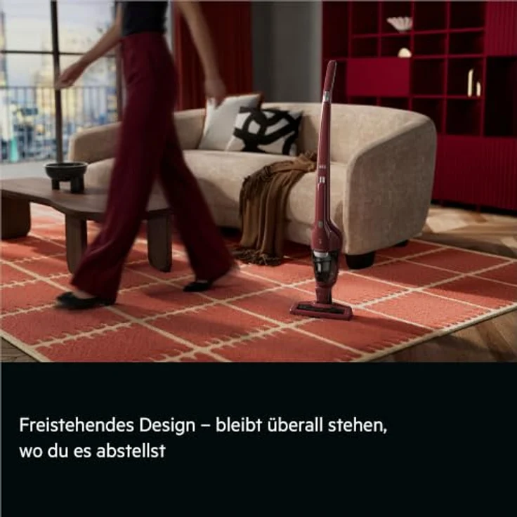 AEG Ergorapido Plus CX7-3-45CR, 2in1 Akku Staubsauger mit 50% stärkeren Saugkraft, rot – Bild 4