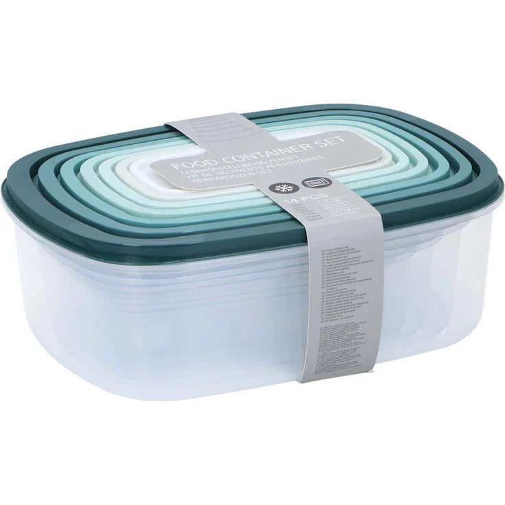 NoBrand Aufbewahrungsbox 6-teilig mit Deckel, stapelbar und auslaufsicher, verschiedene Größen für Lebensmittel, ideal für Kühlschrank und Gefrierfach