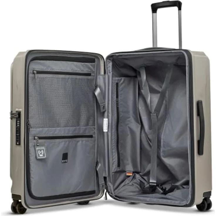 Stratic Phoenix 4 Rollen Trolley M 65 cm, silberfarben, 100% Polycarbonat mit Dehnfalte – Bild 7
