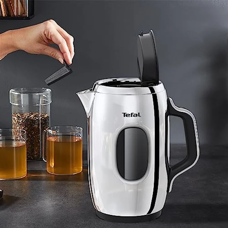 Tefal KI883D Majestuo Wasserkocher | intuitives Bedienpanel | 9 Temperaturen | doppellagiges Design | Warmhaltefunktion | herausnehmbarer Anti-Kalk-Filter | Wasserstandsanzeige | Edelstahl – Bild 5