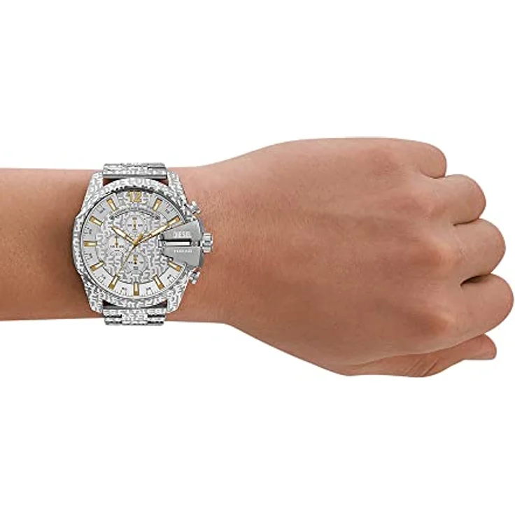Diesel Herrenuhr Chronograph Mega Chief Edelstahl, DZ4636 – Bild 2