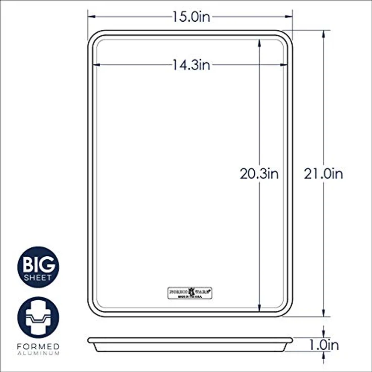 Nordic Ware Bettlaken Großes Blatt Einheitsgröße silber – Bild 5