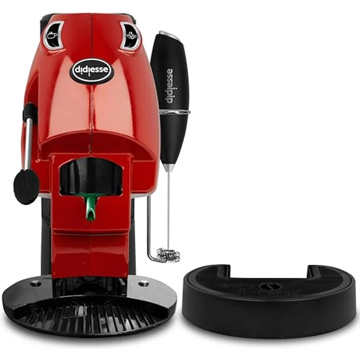 Didiesse New Baby Frog Halbautomatische Pod-Kaffeemaschine, 1,3 l Wassertank, 650 W, rotes Design, optimale Aromaextraktion mit 15 bar – Bild 1