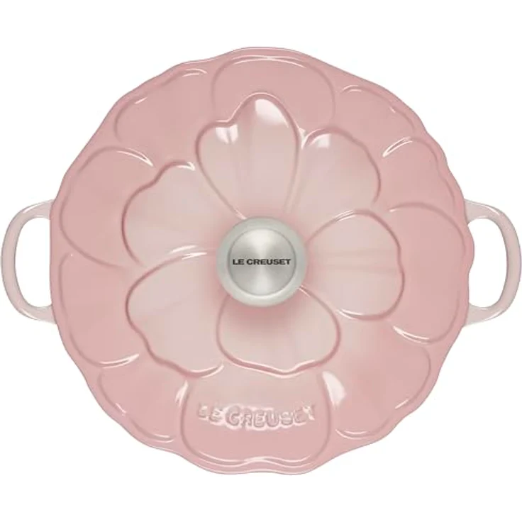 Le Creuset Signature Emaillierter Gusseisen-Blüten-Schmortopf, 2,25 l, Muschelrosa, hervorragende Wärmeverteilung und -speicherung, ofenfest bis 260 °C – Bild 2