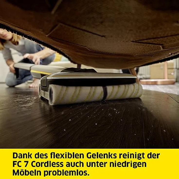 Kärcher Hartbodenreiniger FC 7 Cordless - elektrischer und kabelloser Bodenwischer für 135 qm - müheloses Reinigen bei nur 71 dB in einem Arbeitsgang, Weiss – Bild 5