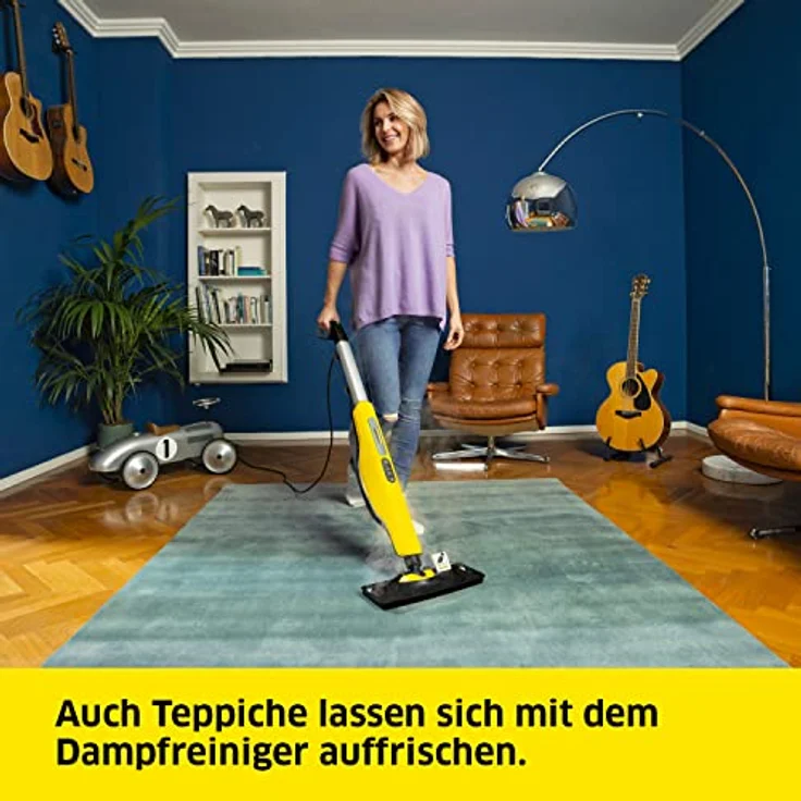 Kärcher Dampfmopp SC 3 Upright EasyFix 1.513-300.0 (Flächenleistung je Tankfüllung ca. 60m², 3-stufige Dampfmengenregulierung, Düsengelenk, Mikrofaser-Bodentuch Klett) – Bild 3