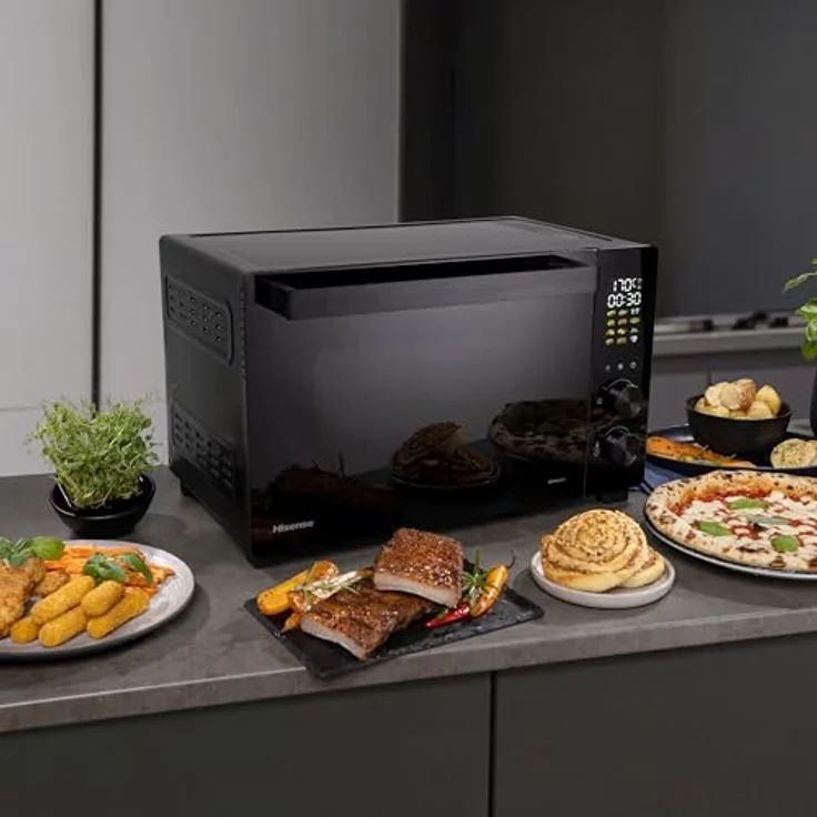 Hisense Minibackofen HOM30AF, 30 Liter, 1.800 Watt, 12 Programme, Heißluftfunktion, elegantes Design, integrierte Rotisserie – Bild 15