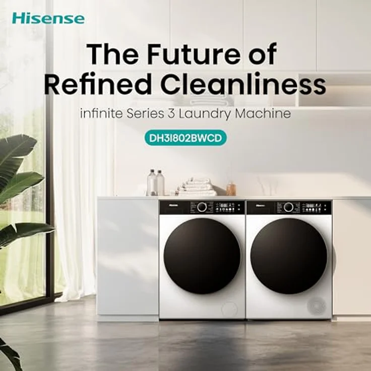 Hisense DH3I802BWCD Wärmepumpentrockner, 18 Programme, QuickDry, Auto Dry Sensoren, Anti-Allergie, LED-Farbdisplay – Bild 17