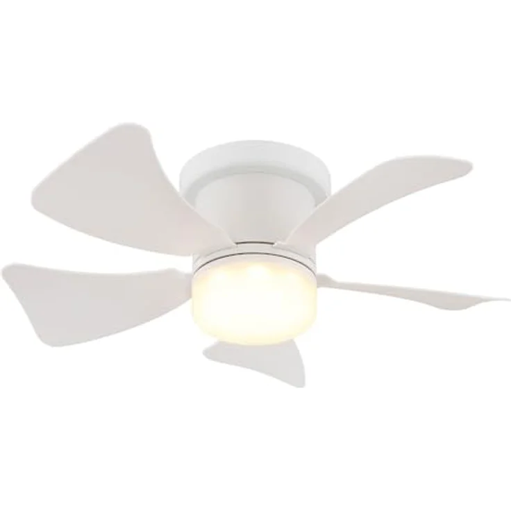 GLOBO Deckenventilator mit LED-Beleuchtung, Fernbedienung, Timer & CCT-Funktion, 10W 750lm, warmweiß-kaltweiß, weiß, D 40,6 cm – Bild 2