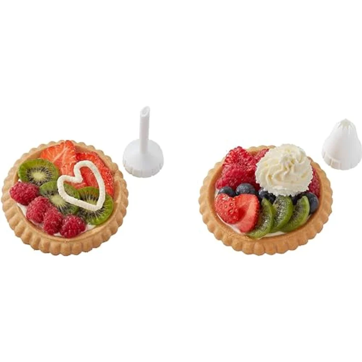 Leifheit Spritzbeutel-Set inkl. 4 Tüllen, aus spezial beschichteter Baumwolle, reiß- und kochfest, Teigspritze zum Backen und Dekorieren, Sahnespritze, Backzubehör, Tortenspritze, weiß – Bild 5