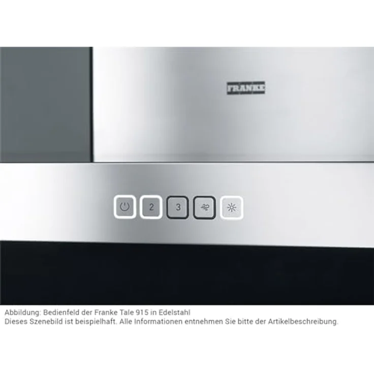 Franke TALE 915 W BK, Dunstabzugshaube mit 450 m³/h, Abluft/Umluft, Energieeffizienzklasse A, 60 dB, schwarze Ausführung – Bild 3