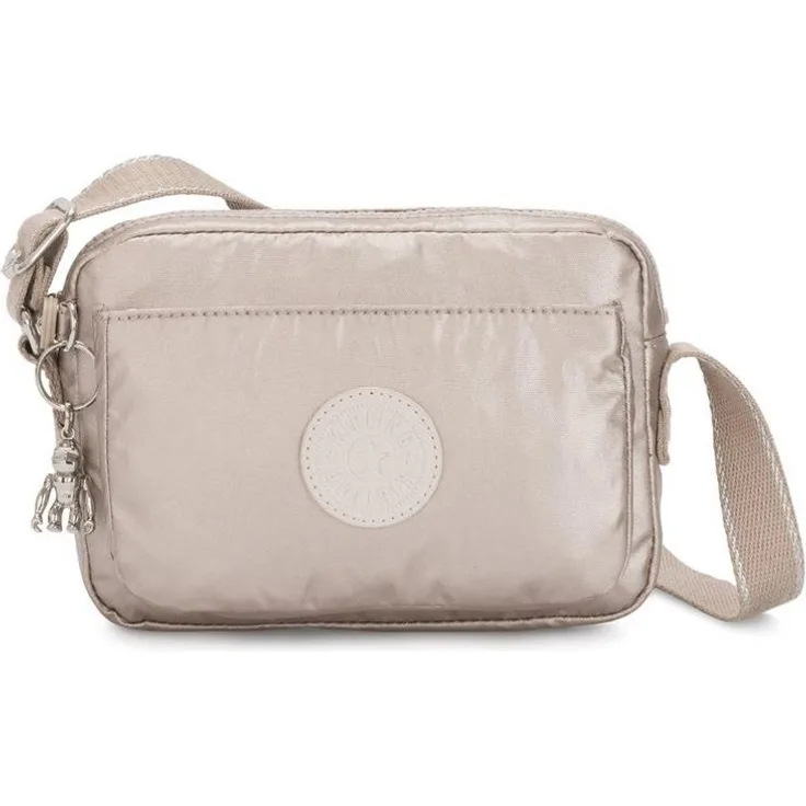 "KIPLING Umhängetasche ABANU Medium, Metallic Glow 4 Liter - Verstellbarer Schulterriemen, Roboteraffe, 2 Hauptfächer mit Reißverschluss"