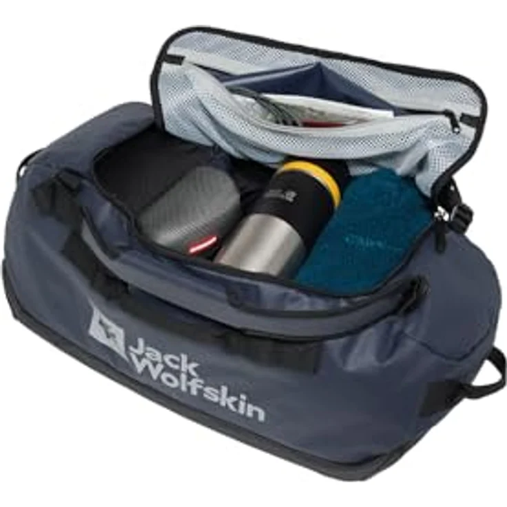 Jack Wolfskin All-In Duffle 35 Weekender Reisetasche, 58 cm, 100% Polyester, blau – Bild 3