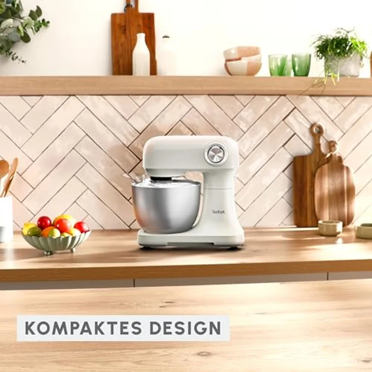 Tefal QB140A Bake Easy, Küchenmaschine mit 500 W, 3,5 l Schüssel, 12 Geschwindigkeiten + Pulse, planetarisches Rührsystem – Bild 5